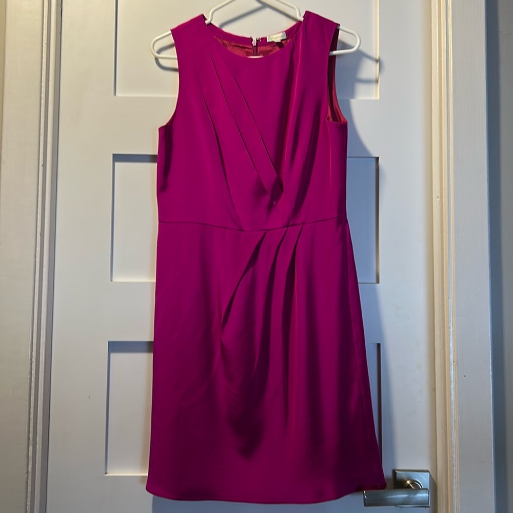 Shoshanna Silk party dress with artful pleats. Size 8, worn once.